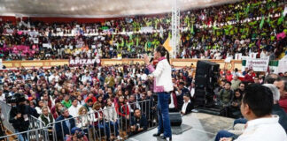 Claudia Sheinbaum destaca en Huamantla, Tlaxcala que la 4T es ejemplo mundial por su lucha a favor del bienestar del pueblo