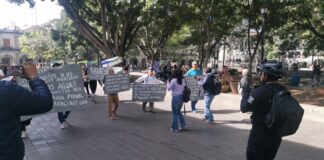 Protestan ambientalistas por la falta de agua en la ciudad de Oaxaca