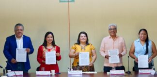 Formalizan alianza Congreso de Oaxaca, gobierno estatal y CMIC en favor de las mujeres