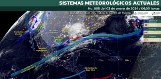 Frente frío número 22 dejará lluvias, temperaturas bajas y evento de norte en el estado