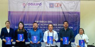 Recibe Congreso informe de actividades 2023 del OGAIPO