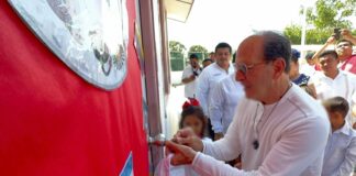 Inaugura IEEPO aulas móviles en albergue Hermanos en el camino de Ciudad Ixtepec
