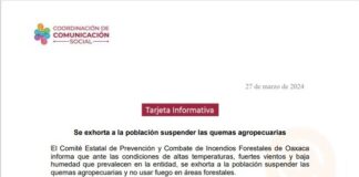 Se exhorta a la población suspender las quemas agropecuarias
