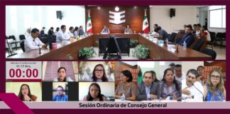 IEEPCO realiza sesión ordinaria para rendir informes