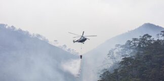 Continúan trabajos de combate terrestres y aéreos en incendios de los Chimalapas