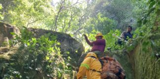 Reporta Coesfo 40% de control en incendio en Santiago Lachiguiri