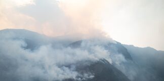 Sobrevuela Coesfo zona de incendio en el Istmo para trazar plan de combate