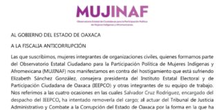 Observatorio ciudadano condena violencia política contra ex presidenta del IEEPCO
