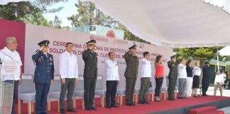 Asiste Presidente de JUCOPO a toma de protesta de bandera a soldados del Servicio Militar Nacional