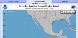 Anuncian desarrollo de dos centros de baja presión en el Pacífico Sur