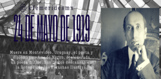 EfeméridesRIO: Muere el poeta y diplomático Amado Nervo