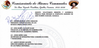 Pobladores de Coatlán urgen retomar mesas de diálogo con Sola de vega para solucionar conflicto agrario