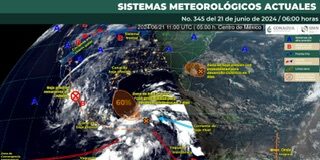 Viernes con lluvia en el estado de Oaxaca