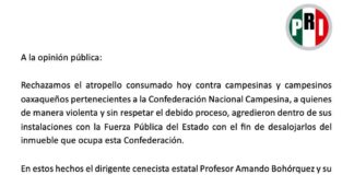 Repudian priistas y cenecistas la violencia y represión en desalojo de inmueble
