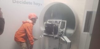 Se incendia cajero automático de Banco Azteca en Santa Rosa