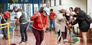 Realizan Tequio Bienestar para limpieza del Hospital de la Niñez Oaxaqueña