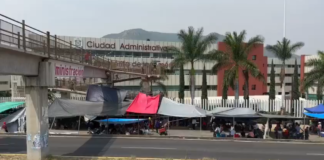 Por segundo día, Sección 22 cierra Ciudad Administrativa y judicial