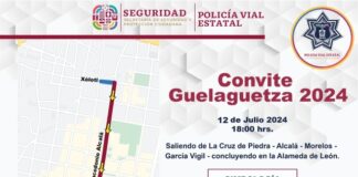 Resguardará Policía Vial Segundo Convite de Guelaguetza 2024