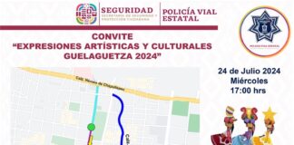 Informa Policía Vial sobre rutas alternas por Convite de Expresiones Artísticas y Culturales