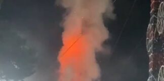 Otro incendio por pirotecnia ocurrió en la octava de Guelaguetza magisterial en Tlaxiaco