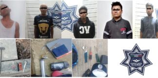 Detienen a 5 cristaleros en Santa Lucía del Camino