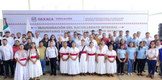 Inaugura Salomón Jara el Bachillerato Integral Comunitario Extensión San Melchor Betaza
