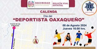 Exhorta Policía Vial tomar precauciones por calenda del Día del Deportista Oaxaqueño