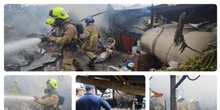 Atienden cuerpos de seguridad y auxilio incendio registrado en Ciudad de Oaxaca