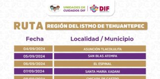 Visitará Caravana de Unidades de Cuidados DIF el Istmo de Tehuantepec