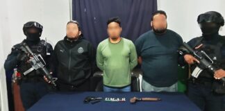 Policía Municipal detiene a tres personas como presuntas responsables del delito de portación de arma de fuego sin licencia