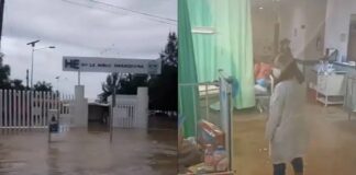 Atienden afectaciones por lluvias en Hospital Psiquiátrico Cruz del Sur y Hospital de la Mujer y el Niño Oaxaqueño