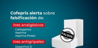 Cofepris alerta sobre falsificación de tres analgésicos y tres antigripales