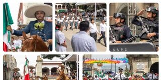 Con fervor patrio familias oaxaqueñas disfrutan del Desfile Cívico Militar