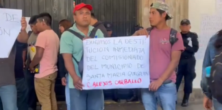Pobladores de Quianitas protestan en palacio de Gobierno, piden destitución de comisionado