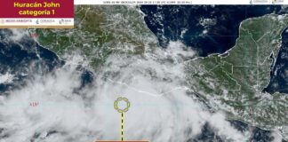 Tormenta tropical “John” se intensifica a huracán categoría 1