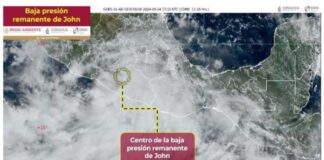 Remanentes de “John” mantendrán lluvias fuertes en territorio oaxaqueño