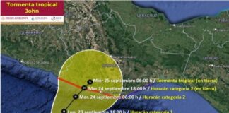Consejo Estatal de Protección Civil sesionará por tormenta tropical John