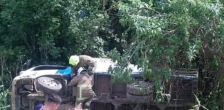 Vuelca camión repartidor de gas en Santa Cruz Amilpas