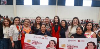 Jefas de familia de Valles Centrales, beneficiadas con la tarjeta Margarita Maza