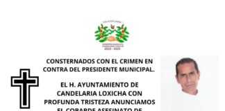 Condena Gobernador de Oaxaca crimen del presidente municipal de Candelaria Loxicha