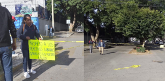 Con bloqueo, trabajadores del IEEA exigen cumplimiento de acuerdos