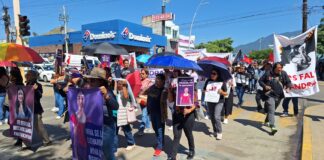 Marchan familiares y amigos para exigir aparición con vida de Sandra Domínguez