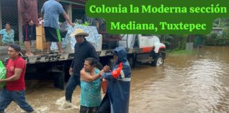 Evacuan a habitantes afectados por desbordamiento del arroyo San Jacinto, en Tuxtepec