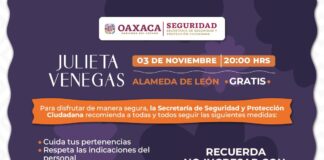 SSPC da a conocer operativo de seguridad para el concierto Julieta Venegas y zonas de accesos al evento