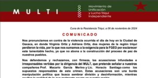 Rechaza MULTI participación en muerte de militantes del MULT
