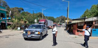 Policía Vial Estatal cuida el paso de personas peregrinas en la Ruta de la Fe