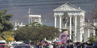 Marcha Sección 22 en la ciudad capital