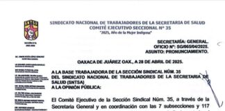 Desmiente sindicato abasto de medicamentos superior al 90 por ciento en hospitales y centros de salud