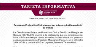 Desmiente Protección Civil información sobre explosión en ducto de Pemex