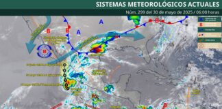 Se prevén tormentas vespertinas en gran parte de Oaxaca por ingreso de humedad